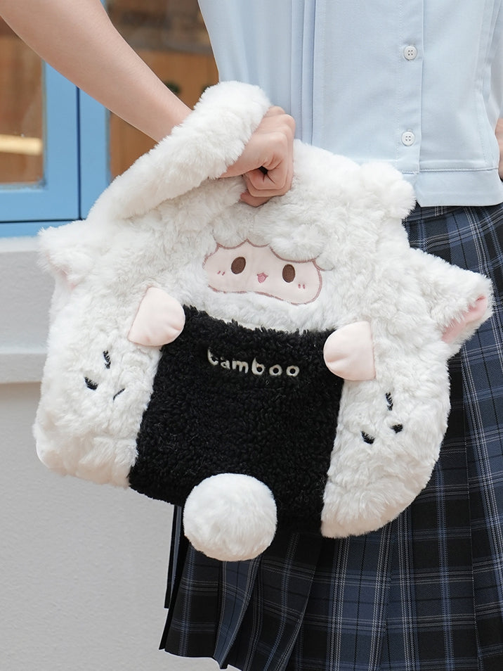Backpack Lamb Cute White Plush