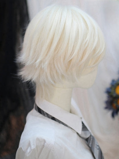 Milchweiße 25CM Ouji Kurze Perücke