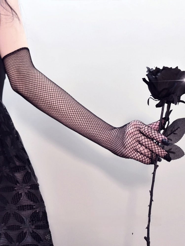Long Black Gloves Lace