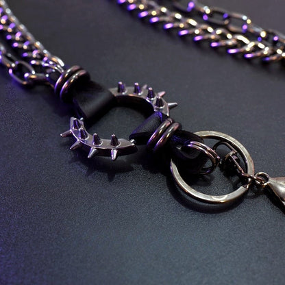 + チェーンベルトのディテール ブラックウエストスター