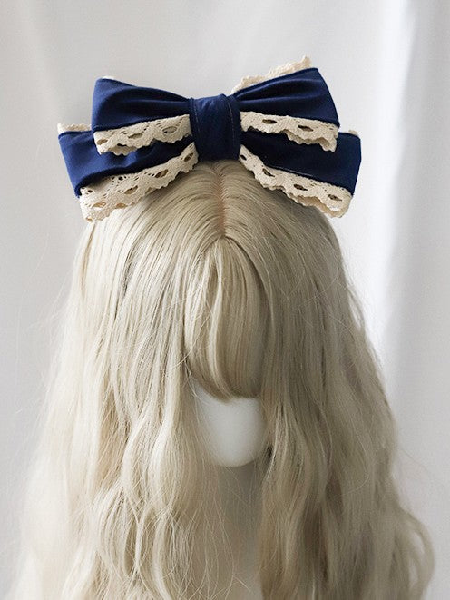 Lace Velvet Color Bow 4 Sweet Lolita Options KC Trim