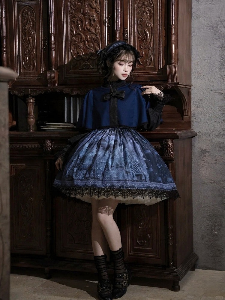Elegant Plum Cape for Classic Gothic Style - iris de nuit