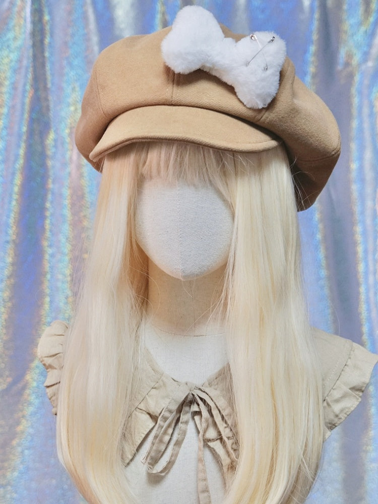 Black/Khaki/Brown Hat Beret Bone Design