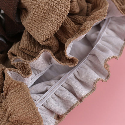 Coffee Tiered Ruffle Skirt with Built-In Shorts - serendipity