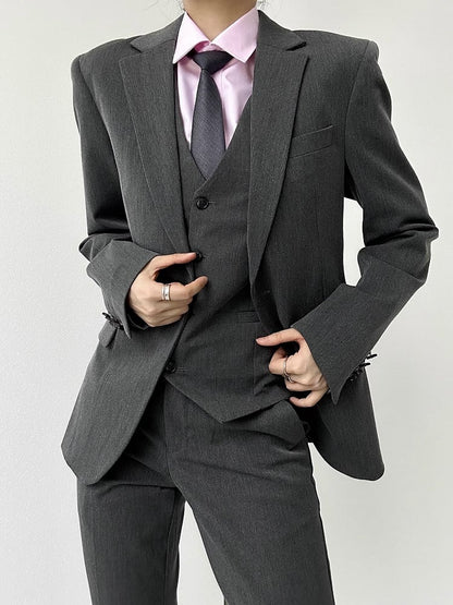 with Gray Ouji Shoulder Back Lolita Slit Blazer Pads Unisex