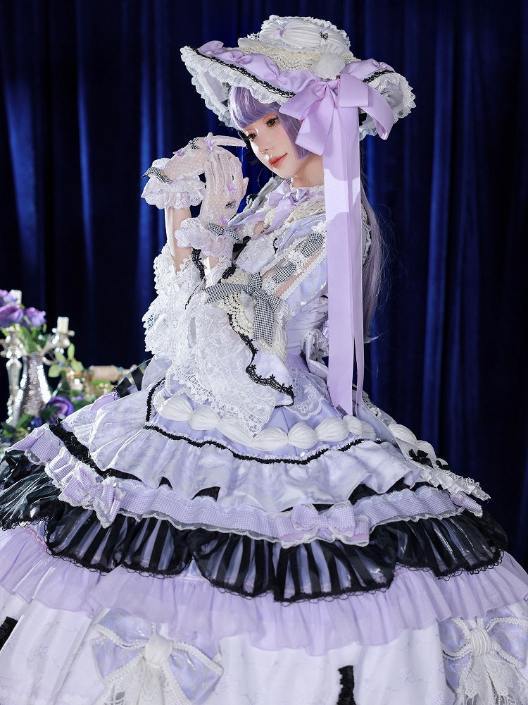 Dress Hanayome + Bell Hat Gorgeous Purple Large Lolita Gloves Sleeves