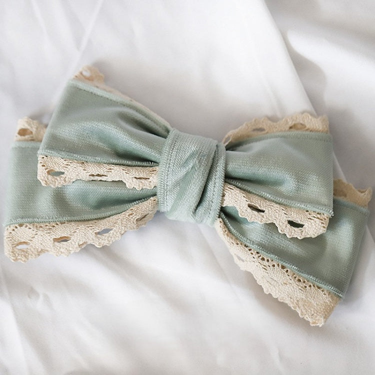 Trim Sweet Velvet Color Bow Hairclip Lolita 4 Lace Options
