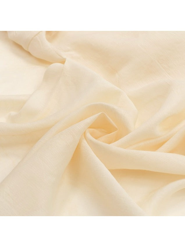 Hanfu-Inspired Beige Floral Embroidered Long-Sleeve Top with Lace - Yimu Walnut