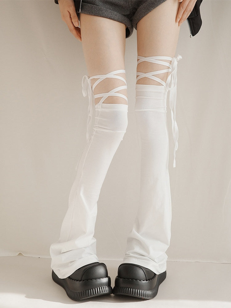 Over-the-Knee Warmers Tie-Up Leg