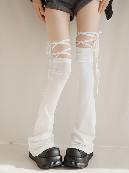 Over-the-Knee Warmers Tie-Up Leg