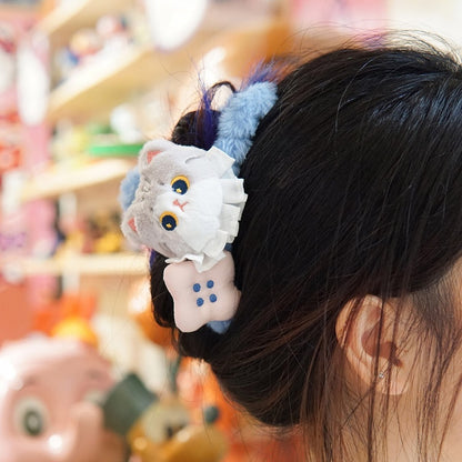 Pink/Blue/Brown Cute Cat Claw Clip