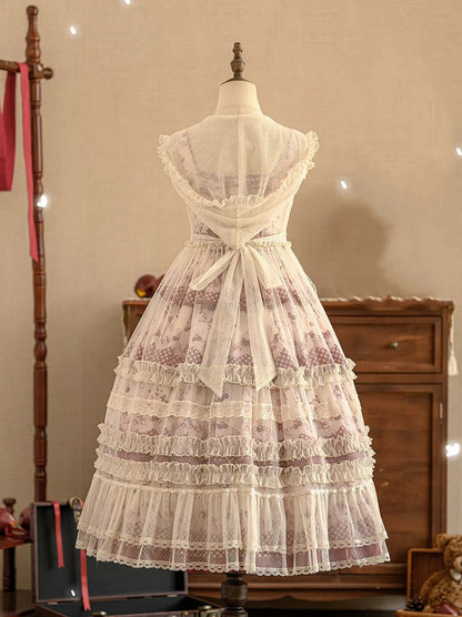 Weißes Überkleid mit Kapuze und Knopfleiste vorne