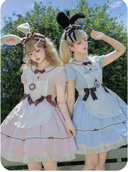 Alice in Wonderland Two-Piece Lolita Dress - Sheep Puff Atelier