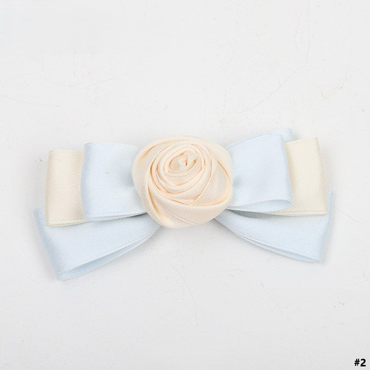 Options Blue Creamy White Bowknot Lolita Hairclip 3 Sweet