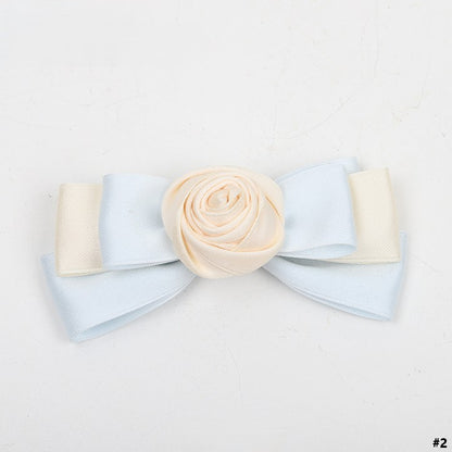 Options Blue Creamy White Bowknot Lolita Hairclip 3 Sweet