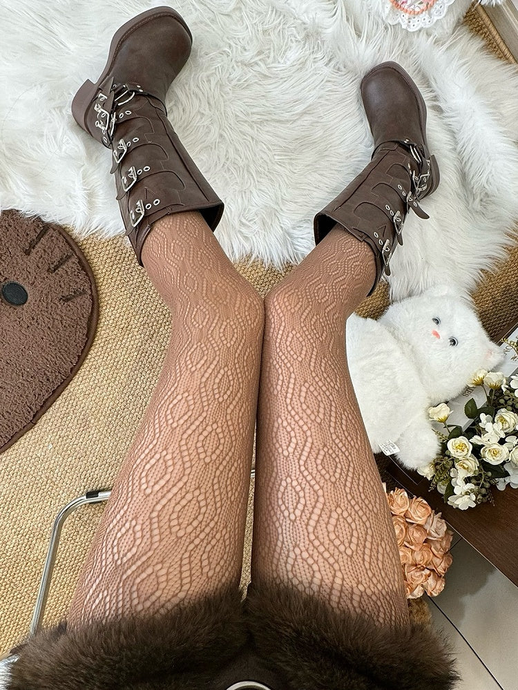 Tights Y2K Brown/Gray/Black/White