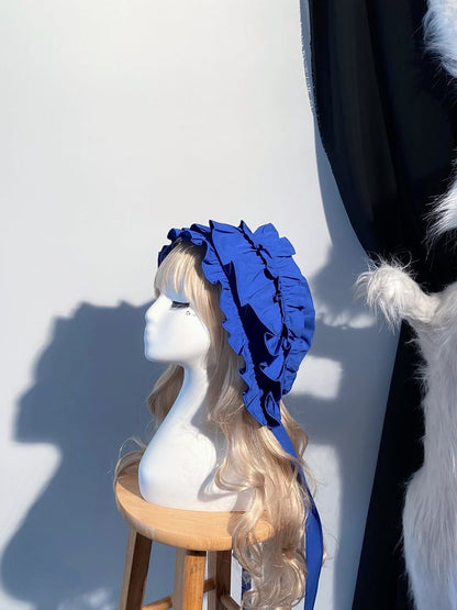 Black / White / Blue / Red Lolita Baby Hat - Blossom Herald