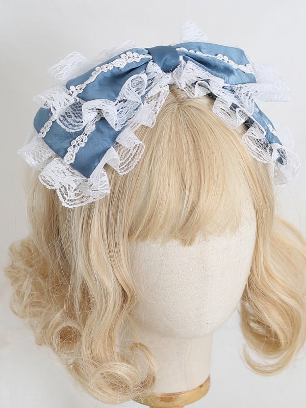 8 Colors Sweet Lolita Multi-layer Bowknot Lace-trimmed KC