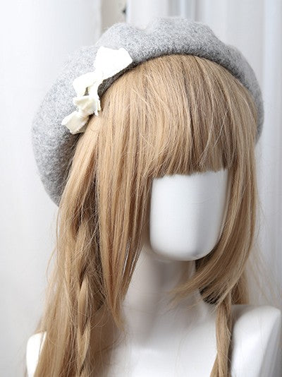 10 Lolita Bowknot Sweet Color Options Beret