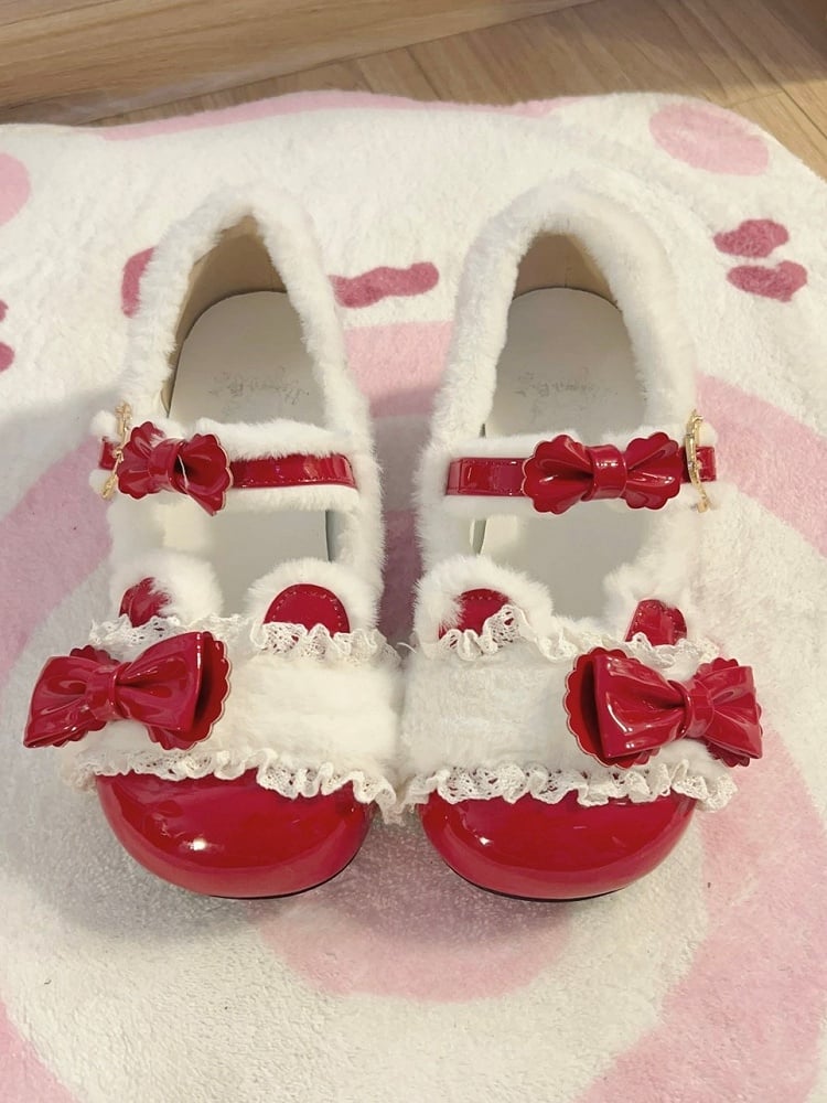 Accents Lolita Low Ear Bear Wine Closure with Snap Red Heels Sweet