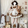 Cat Cafe Maid Sweet Kawaii Lolita OP Dress Plus Size 5XL