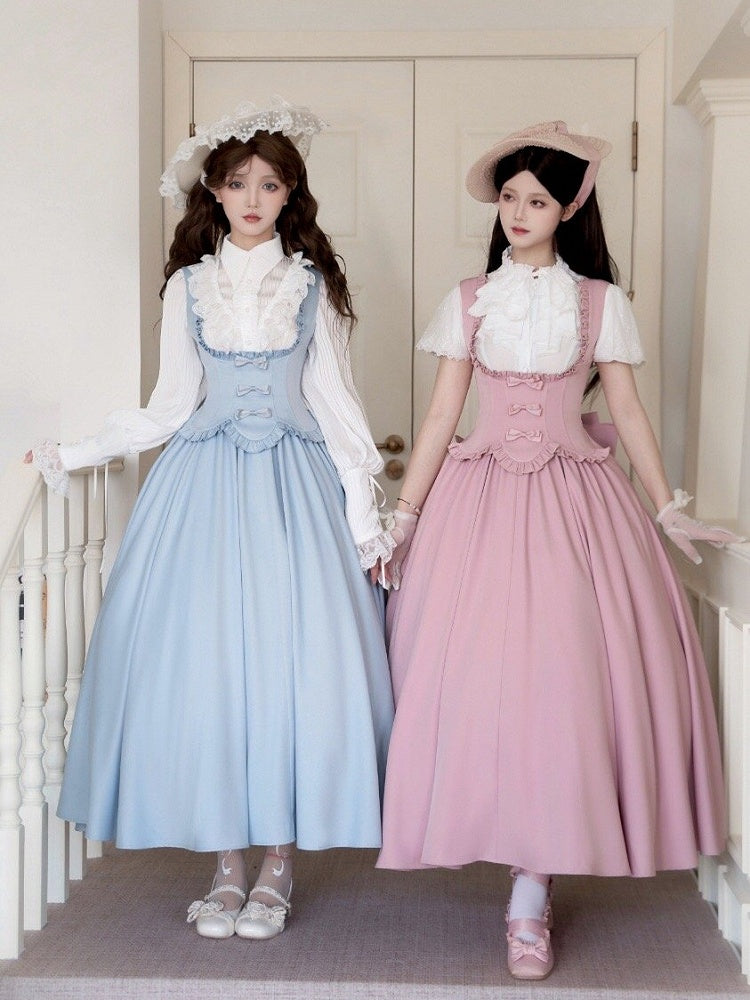 Büste Kleid Rand Rosa Unter Gewelltem Pullover Rock Rüschen Lolita Trimmen Klassisch Elegant