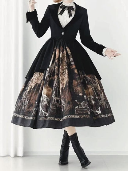 ブラック王子ファッション ゴシックロリータ テールブレザー