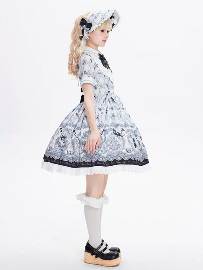 Bonnet Blue Decorated Bowknots