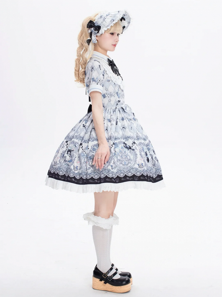 スイートワンダーランドとキティロリータワンピースワンピースプリントアリステーマバニー