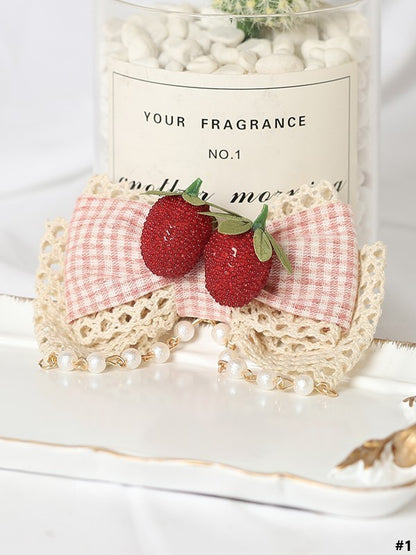 Pink Lolita Options Theme Sweet Hairclip 13 Strawberry