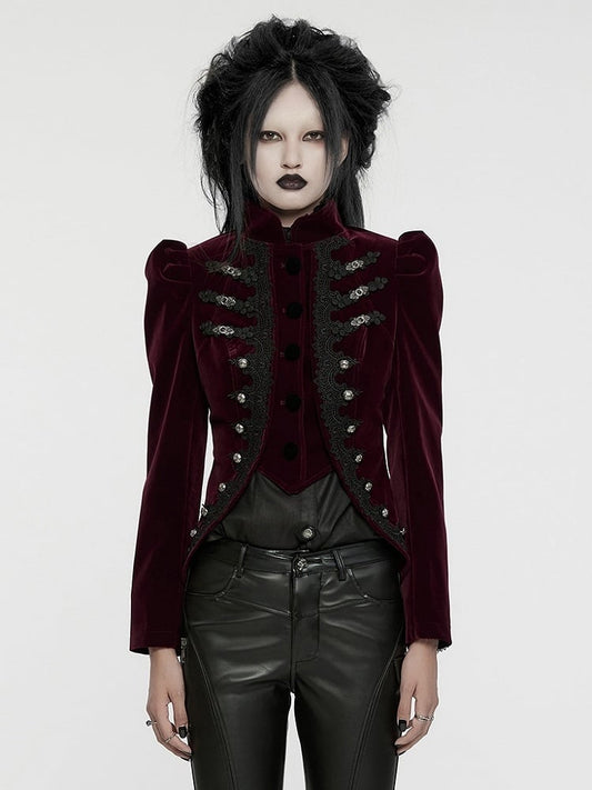 Gothic Chinese Style Coat Red