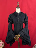 Blouse Long Elegant Black Bell Sleeves