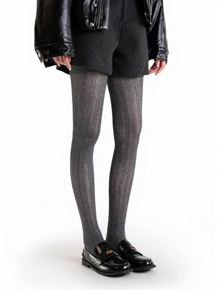 3-Color Minimalist Striped Semi-sheer Tights - ModaSwings