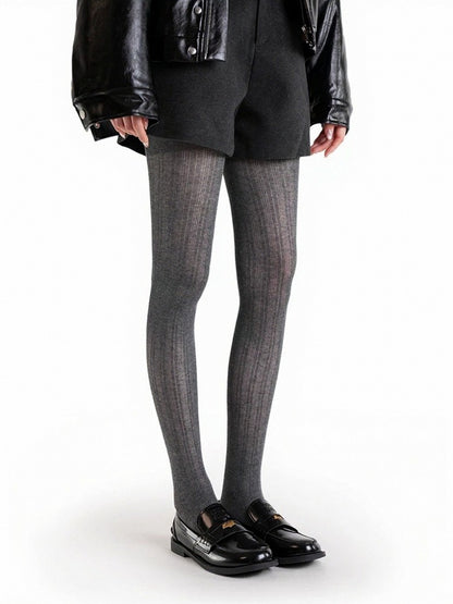3-Color Minimalist Striped Semi-sheer Tights - ModaSwings