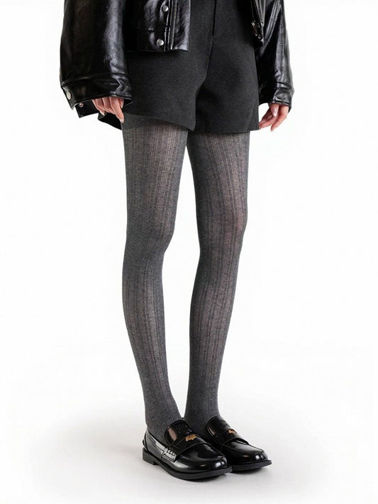 3-Color Minimalist Striped Semi-sheer Tights - ModaSwings