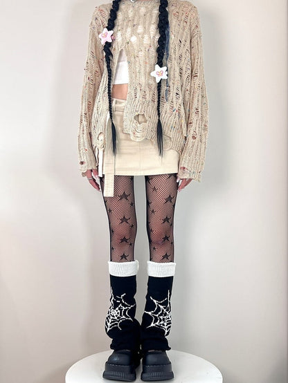 Warmers Spider Reversible Web Pattern Leg