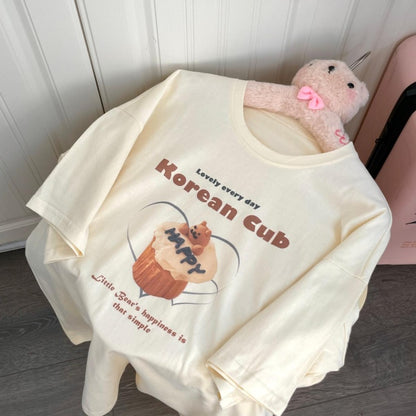 イエローケーキプリントTシャツ