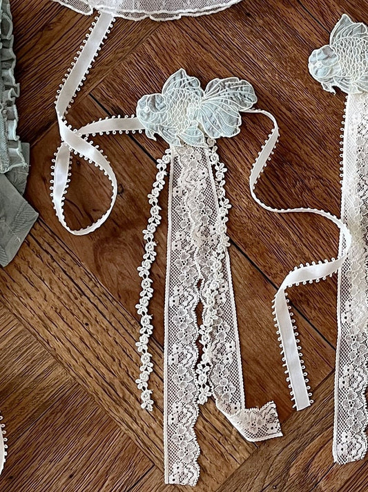 Embroidery Lace Goldfish Pink/Blue/Green Lolita with Sweet Choker