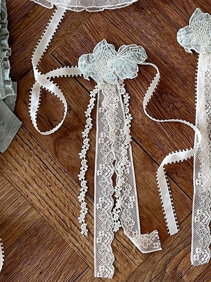 mit Lolita Sweet Choker Stickerei Spitze Goldfisch Pink/Blau/Grün