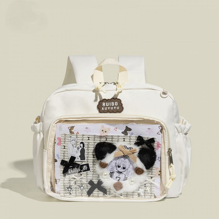 Pockets Backpack Blue/White Ita with Side