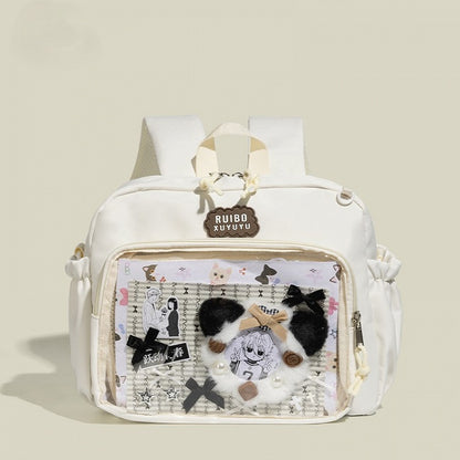 Pockets Backpack Blue/White Ita with Side