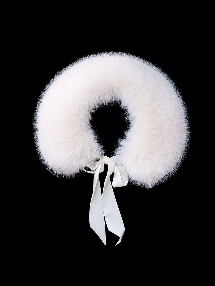 Detachable Plush Collar in White - Dream Magic Box