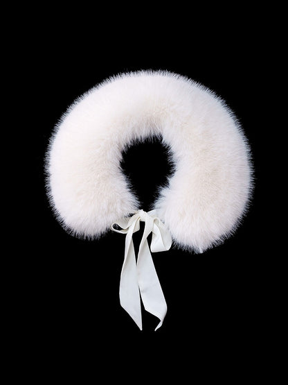 Detachable Plush Collar in White - Dream Magic Box