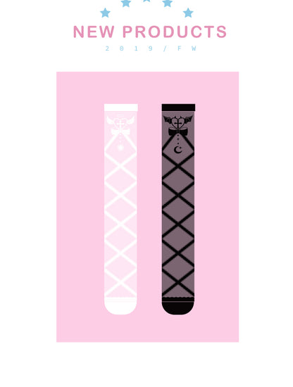 Devil/Angel  Wings Heart Pattern Lolita Stockings /Socks