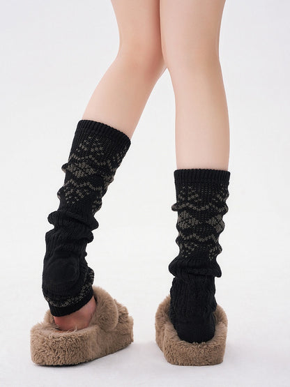Jambières cache-pieds Fair Knit à 4 couleurs, style Île