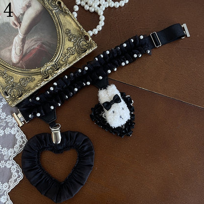 Banded Black Socks/Leg Underknee Stockings/Lace Loop Crisscorss