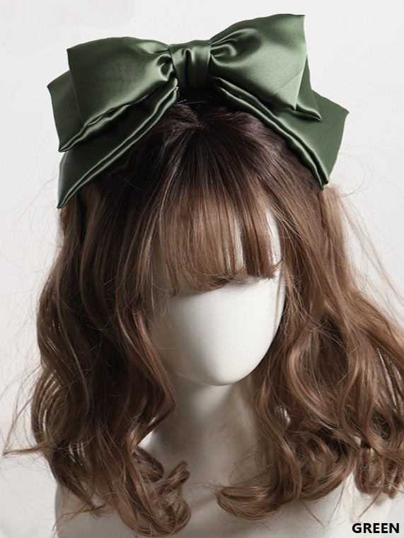 9 Color Options Sweet Lolita Satin Large Bowknot Wide KC