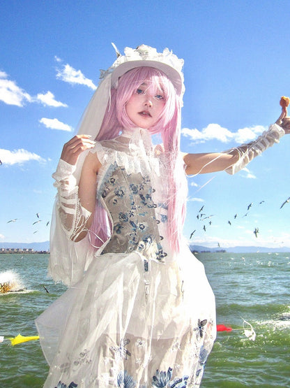 Clip Wig Pink Double Bangs Hair Short Ponytails Full with Claw