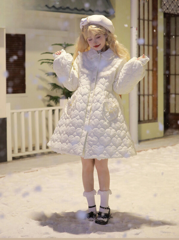 ラブリーハートキルティングコート