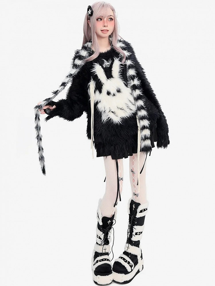 Bunny Ghost Schwarzer, weiter Pullover